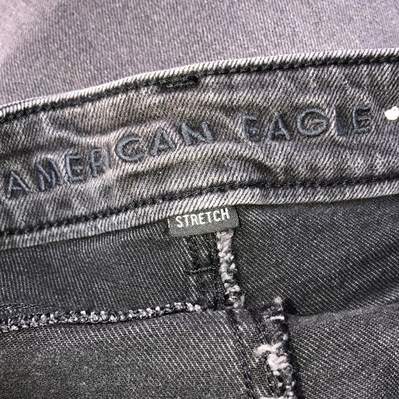 AMERICAN EAGLE size 000 regular black grey Mom jeans - Picture 6 of 10